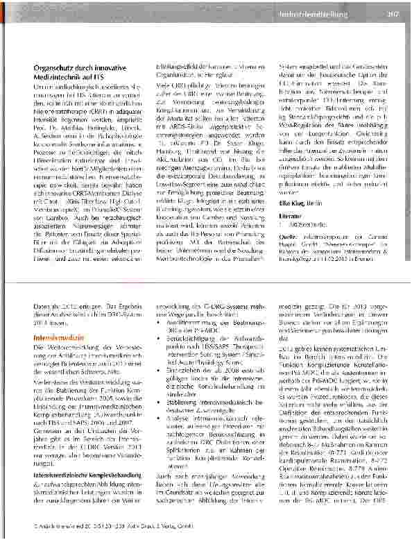 Vorschauseite 4: G-DRG-Version 2013 - Its impact on our specialty