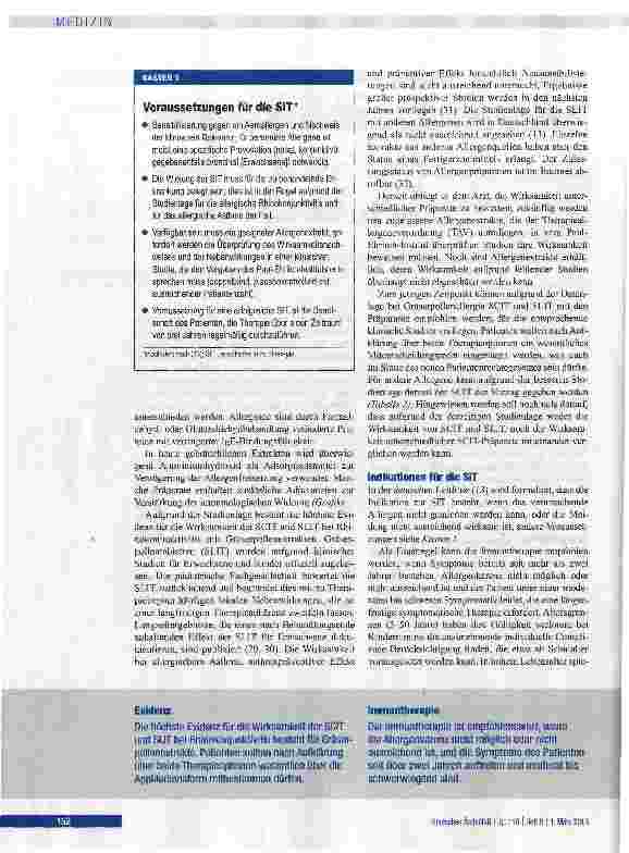 Vorschauseite 5: Spezifische Immuntherapie -Indikation und Wirkungsweise