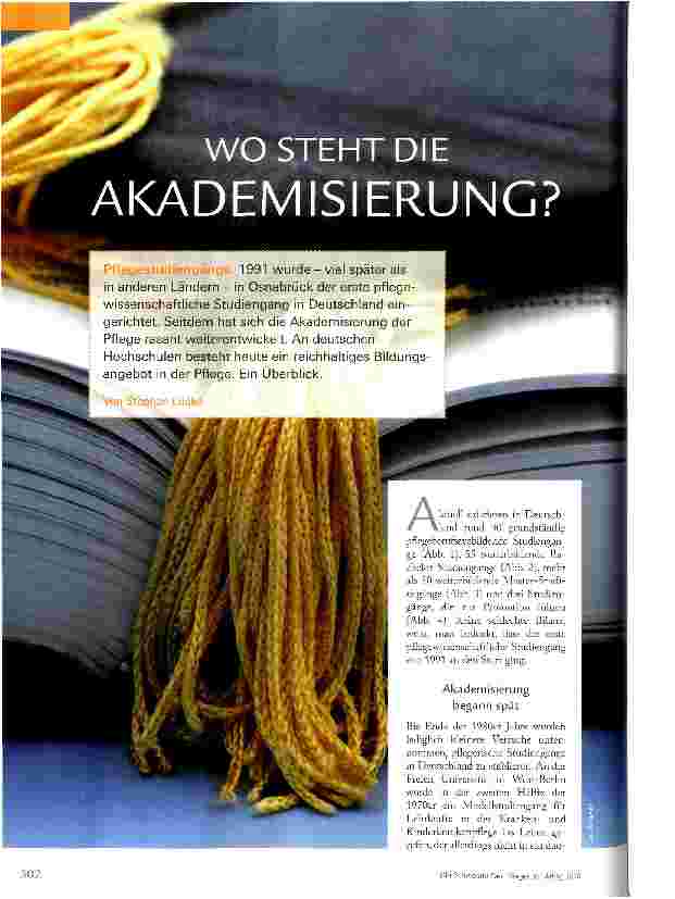 Vorschauseite 1: WO STEHT DIE AKADEMISIERUNG?