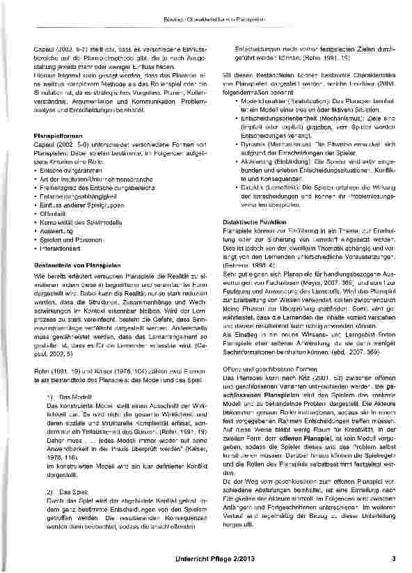 Vorschauseite 2: Charakteristika von Planspielen