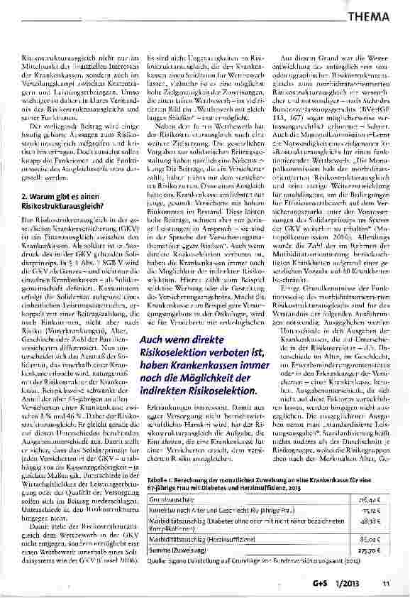 Vorschauseite 2: Der morbiditätsorientierte Risikostrukturausgleich -Verständnis und Missverständnisse