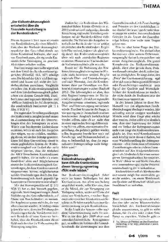 Vorschauseite 6: Der morbiditätsorientierte Risikostrukturausgleich -Verständnis und Missverständnisse