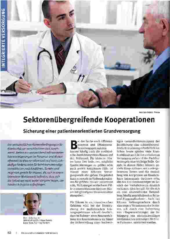 Vorschauseite 1: Sektorenübergreifende Kooperationen