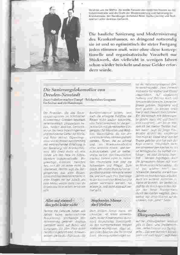 Vorschauseite 4: Langzeit-Therapie für Dresdner Klinik