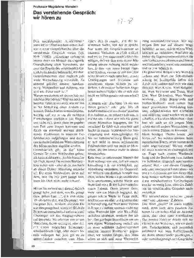 Vorschauseite 1: Das verstehende Gespräch