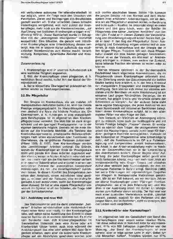 Vorschauseite 4: Krankenpfleger - die schweigende Minderheit
