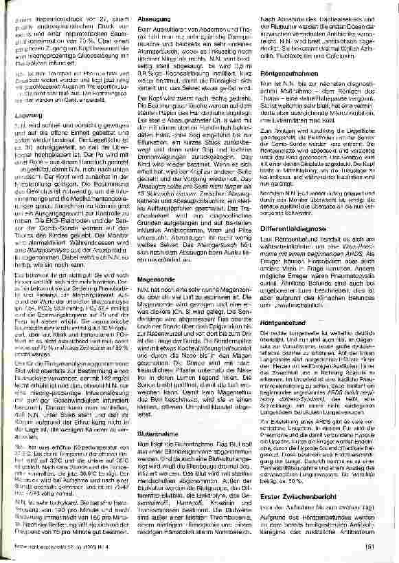Vorschauseite 2: Virus-Pneumonie und ARDS bei einem Säugling