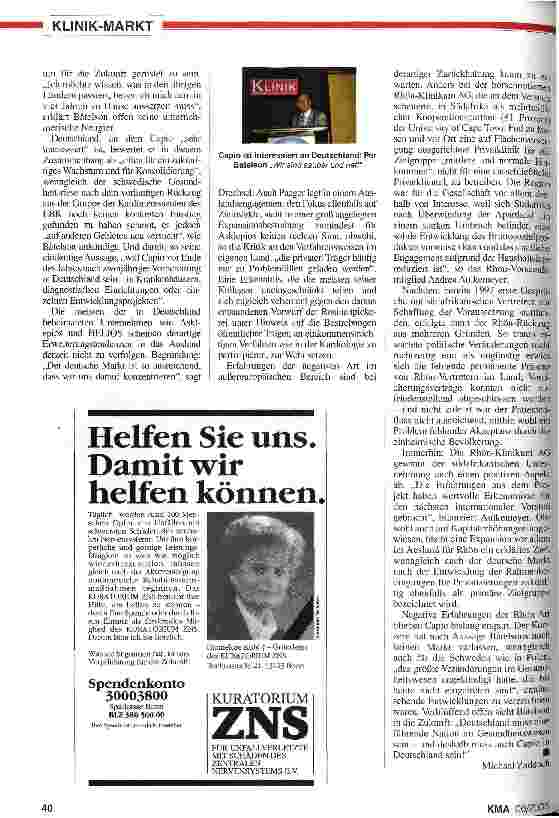 Vorschauseite 3: MCC hospital world 2003 Mobil im Markt