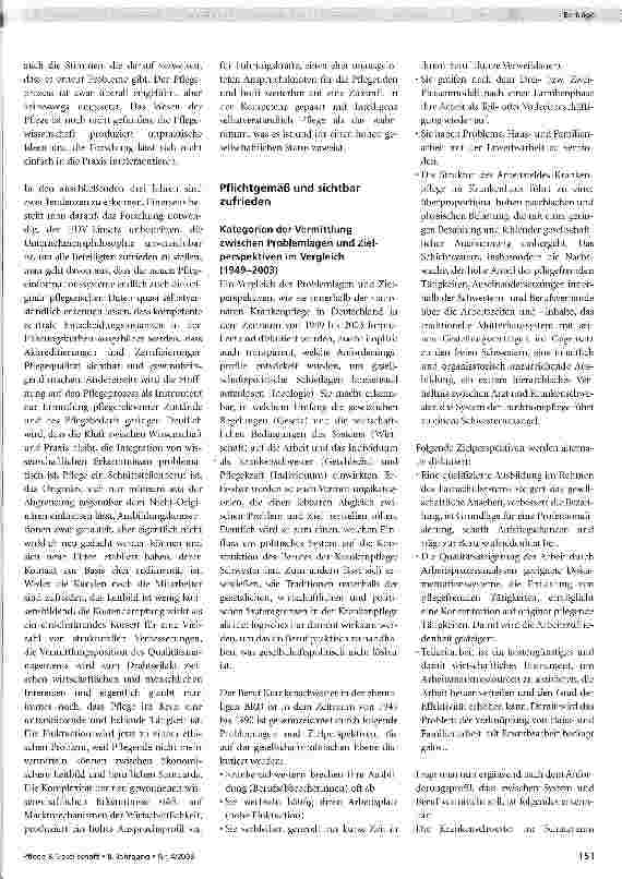 Vorschauseite 6: Sichtbar zufrieden - Probleme, Ziele, Anforderungen im Berufsfeld Krankenpflege (1949-2003)