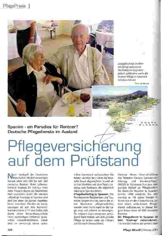 Vorschauseite 1: Pflegeversicherung auf dem Prüfstand