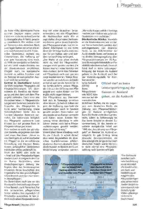 Vorschauseite 2: Pflegeversicherung auf dem Prüfstand