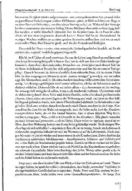Vorschauseite 3: Versorgung am Lebensende in Gesellschaften des langen Lebens