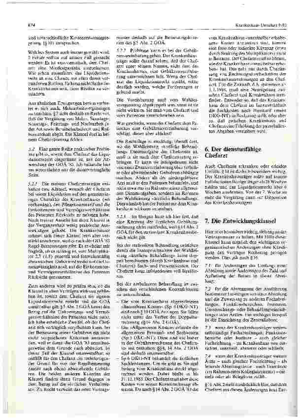 Vorschauseite 3: Rechtsprobleme des Chefarztvertrages