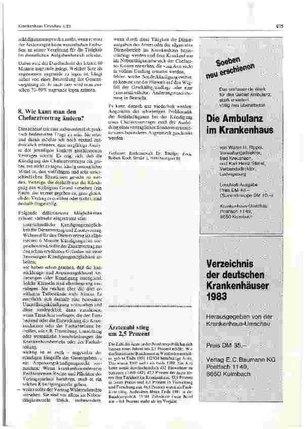 Vorschauseite 4: Rechtsprobleme des Chefarztvertrages