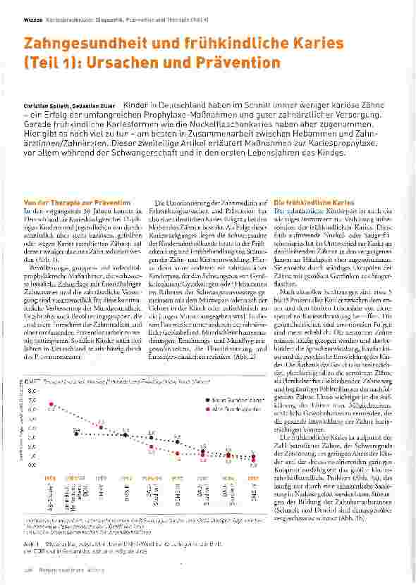 Vorschauseite 1: Zahngesundheit und frühkindliche Karies (Teil I): Ursachen und Prävention
