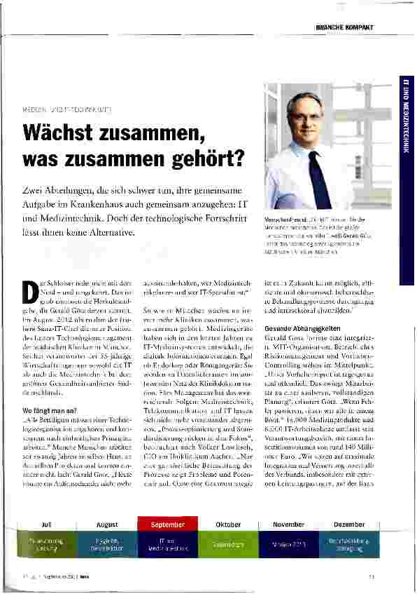 Vorschauseite 1: Wächst zusammen, was zusammen gehört?