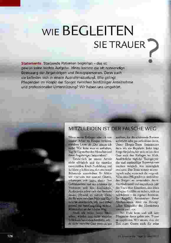 Vorschauseite 1: WIE BEGLEITEN SIE TRAUER?