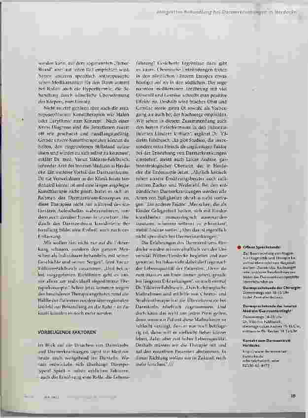Vorschauseite 4: Darmzentrum Herdecke: LEBENSQUALITÄT IM FOKUS