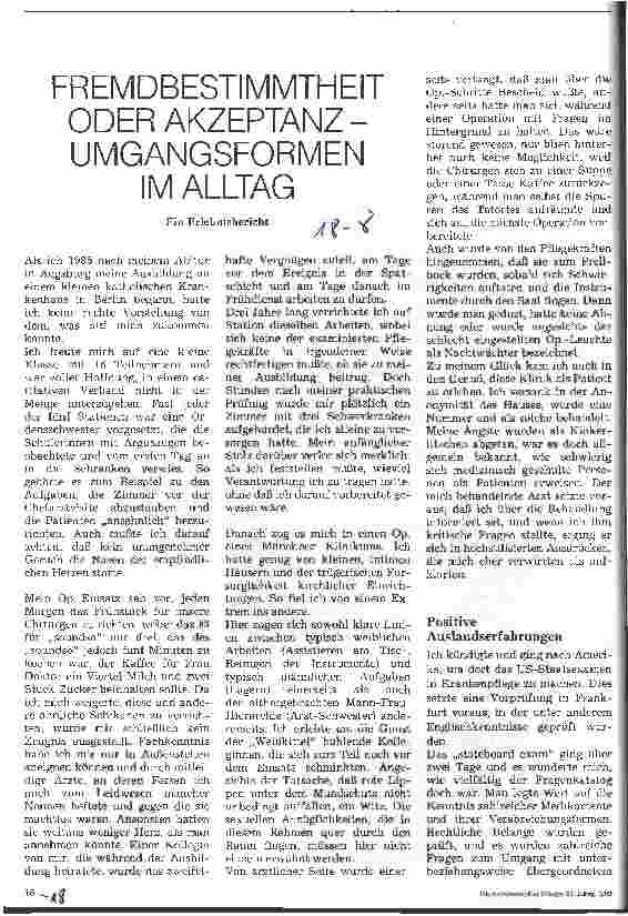 Vorschauseite 1: Fremdbestimmtheit oder Akzeptanz - Umgangsformen im Alltag