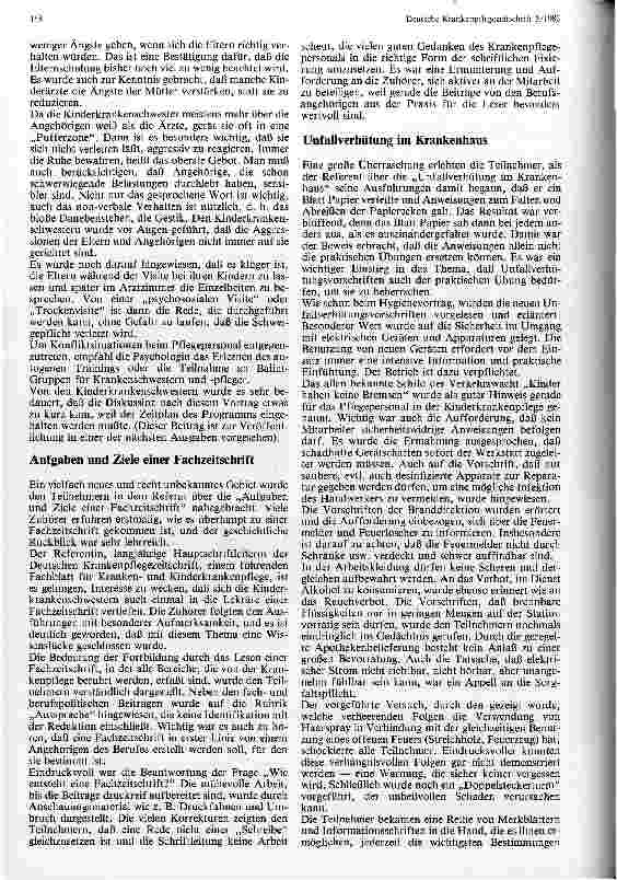 Vorschauseite 4: Innerbetriebliche Fortbildungswoche für Kinderkrankenschwestern