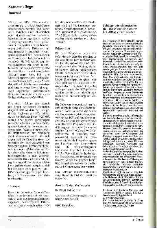 Vorschauseite 3: Die Hepatitis C - Eine Übersicht über Klinik, Diagnostik, Therapie und Prävention
