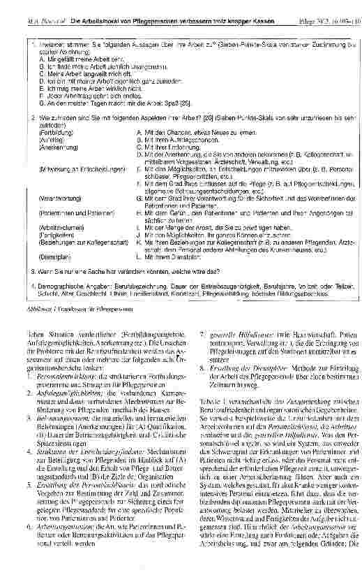 Vorschauseite 3: Die Arbeitsmoral von Pflegepersonen verbessern trotz knapper Kassen 2. Teil: Programmplanung