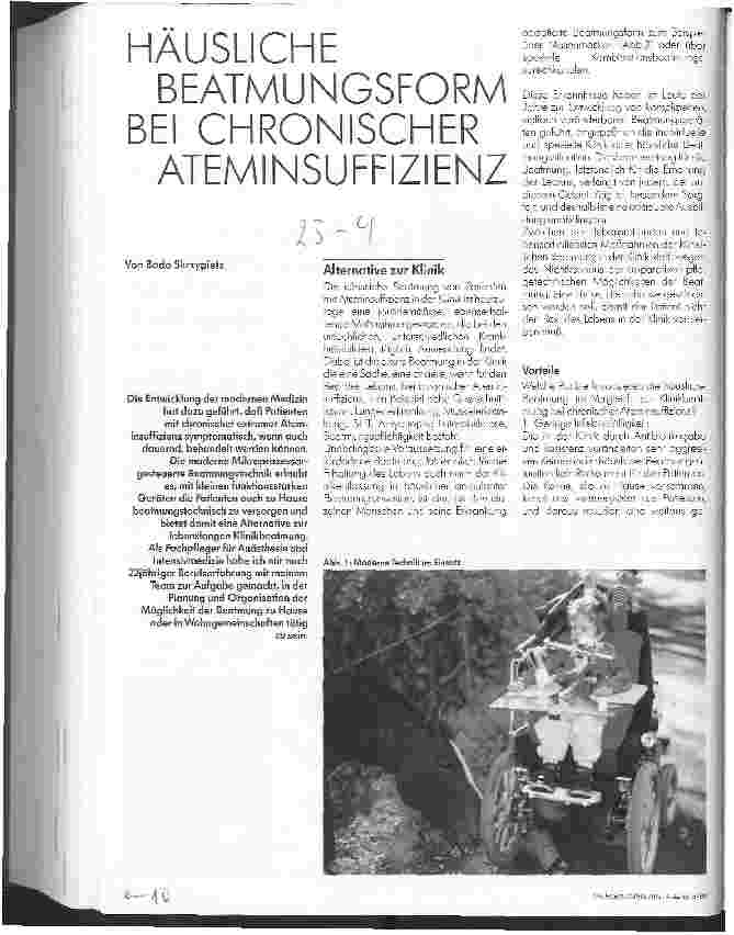 Vorschauseite 1: Häusliche Beatmungsform bei chronischer Ateminsuffizienz