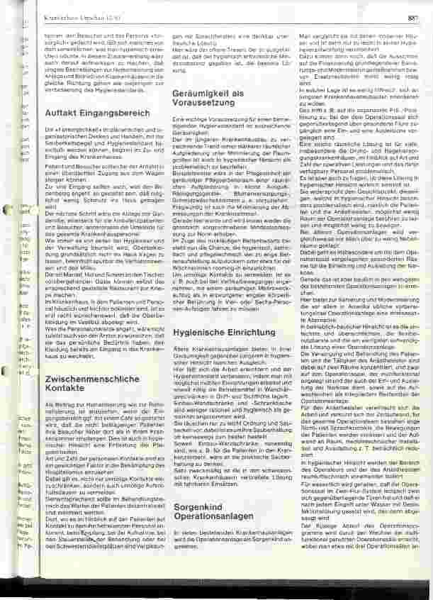 Vorschauseite 3: Baulich-technische Voraussetzungen der Hygiene in bestehenden Krankenhausanlagen