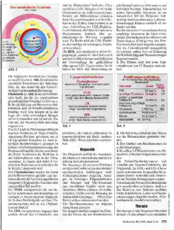 Vorschauseite 2: Das metabolische Syndrom Fettstoffwechselstörungen