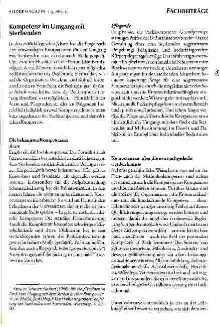 Vorschauseite 6: Professionalität in der Sterbebegleitung