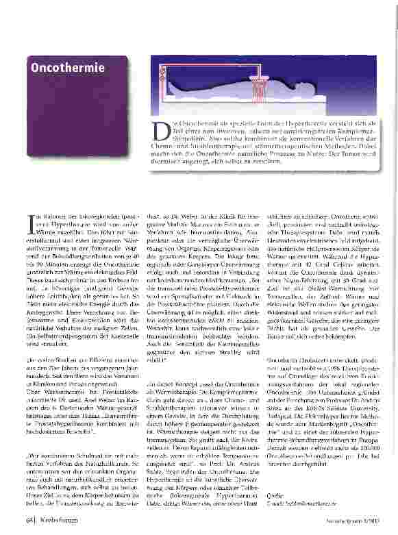 Vorschauseite 1: Oncothermie
