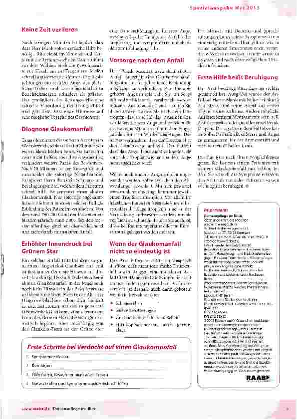 Vorschauseite 2: Der akute Glaukomanfall