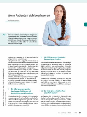 Vorschauseite 1: Wenn Patienten sich beschweren