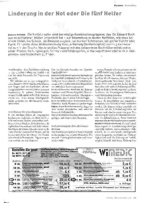 Vorschauseite 1: Linderung in der Not oder Die fünf Helfer
