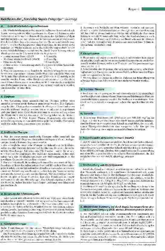 Vorschauseite 2: Neue Behandlungsrichtlinien zur besseren Versorgungvon Sepsis-Patienten