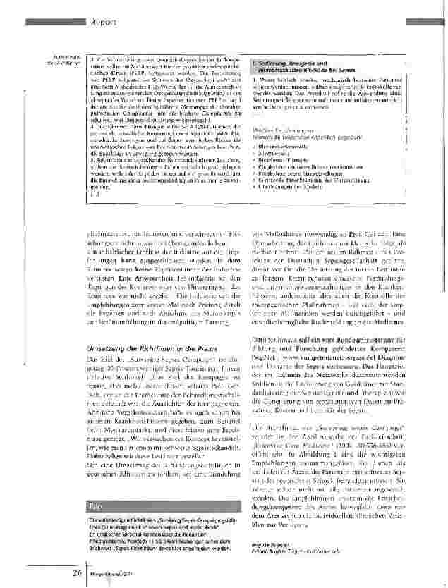 Vorschauseite 3: Neue Behandlungsrichtlinien zur besseren Versorgungvon Sepsis-Patienten