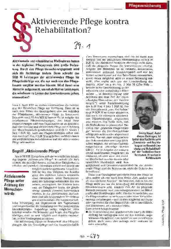 Vorschauseite 1: Aktivierende Pflege kontra Rehabilitation?