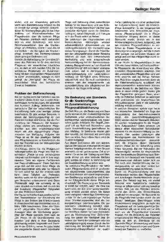 Vorschauseite 2: Pflegerische Sorgfalt und Qualitätssicherung aus der Sicht der Pflegenden