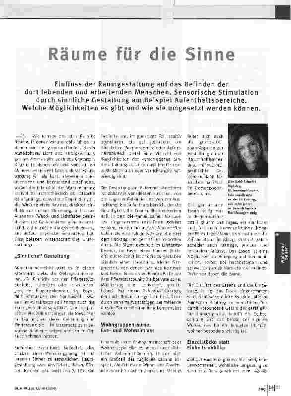 Vorschauseite 1: Räume für die Sinne