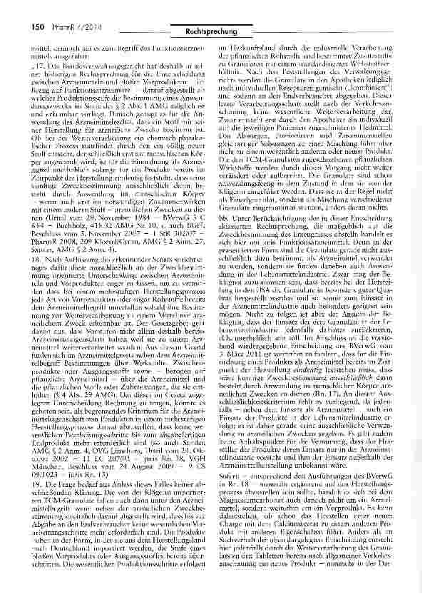 Vorschauseite 3: Abgrenzung Arzneimittel/Wirkstoffe AMG § 72
