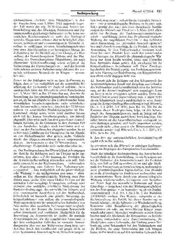 Vorschauseite 4: Abgrenzung Arzneimittel/Wirkstoffe AMG § 72