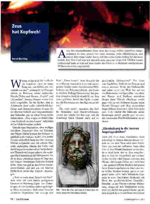Vorschauseite 1: Zeus hat Kopfweh