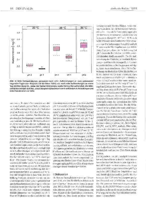 Vorschauseite 4: Glutardialdehyd (GDA)-Rückstände in flexiblen EndoskopenTeil I: Entwicklung einer Analysemethode zur Bestimmung von GDA-Rückständen