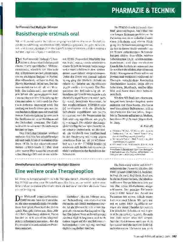Vorschauseite 1: Basistherapie erstmals oral