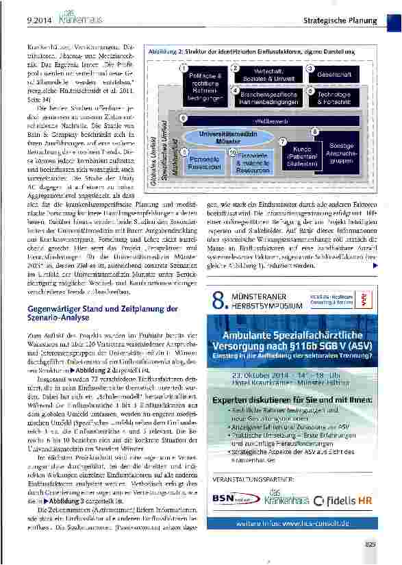 Vorschauseite 3: Universitätsmedizin 2025 in Münster: eine Szenario-Analyse