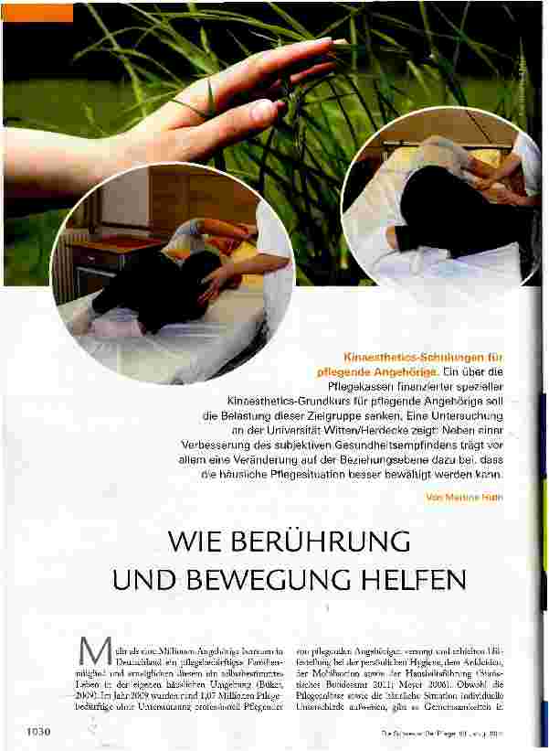 Vorschauseite 1: WIE BERÜHRUNG UND BEWEGUNG HELFEN