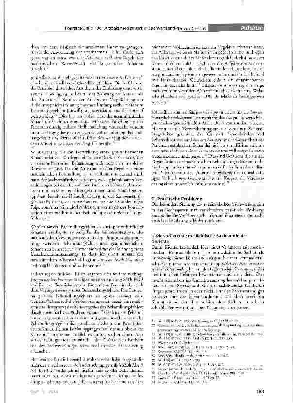 Vorschauseite 3: Der Arzt als medizinischer Sachverständiger vor Gericht