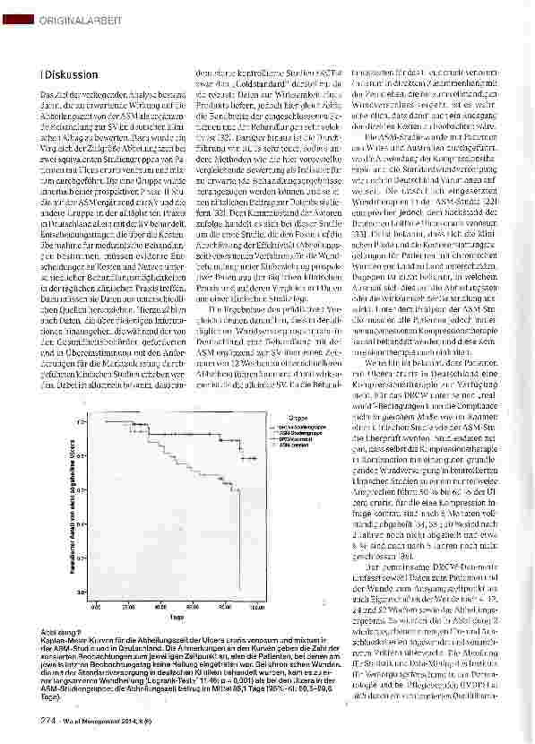 Vorschauseite 5: Effektivität einer azellulären synthetischen Matrix als Ergänzung zur Standardversorgung bei Ulcus cruris venosum und mixtum: Vergleich von klinischen Studiendaten und Routinedaten