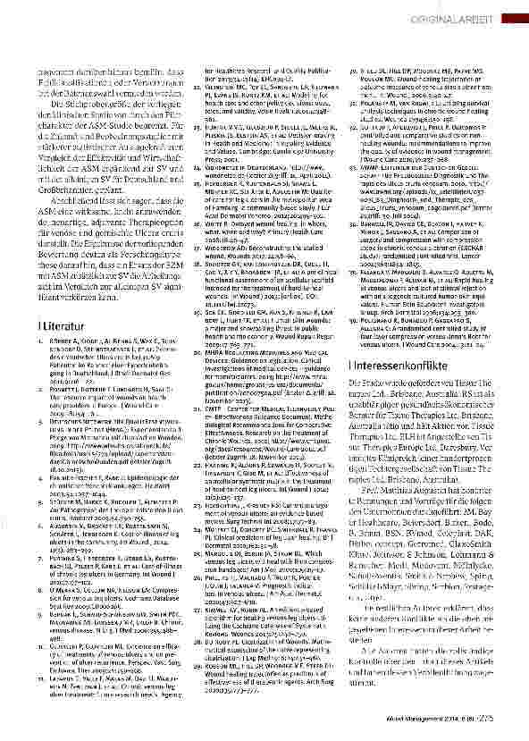 Vorschauseite 6: Effektivität einer azellulären synthetischen Matrix als Ergänzung zur Standardversorgung bei Ulcus cruris venosum und mixtum: Vergleich von klinischen Studiendaten und Routinedaten