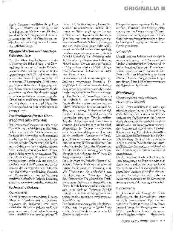 Vorschauseite 2: Leitlinien zur Sedierung und Analgesie (Analgosedierung) von Patienten durch Nicht-Anästhesisten